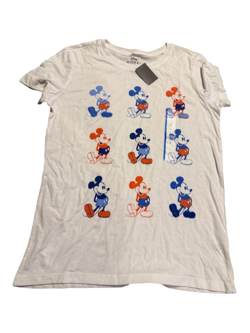 Disney White womens Tee with Red & Blue Mickey